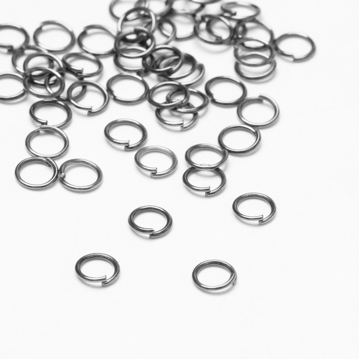Кольцо соединительное 0,6&times;5 мм (набор 50 г, &plusmn; 950 шт.) СМ-973, цвет серый