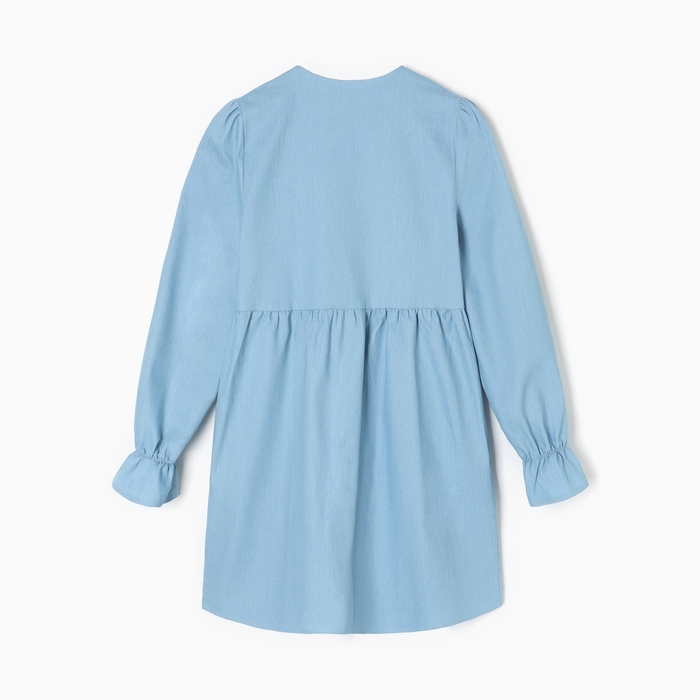 Платье женское джинсовое с воротником MIST, р.48, светло-голубой Платье женское джинсовое с воротником MIST, р.48, светло-голубой