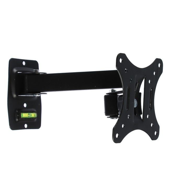 Кронштейн Luazon KrON-62, для ТВ, наклонно-поворотный, 10-30", 70-360 мм от стены, чёрный