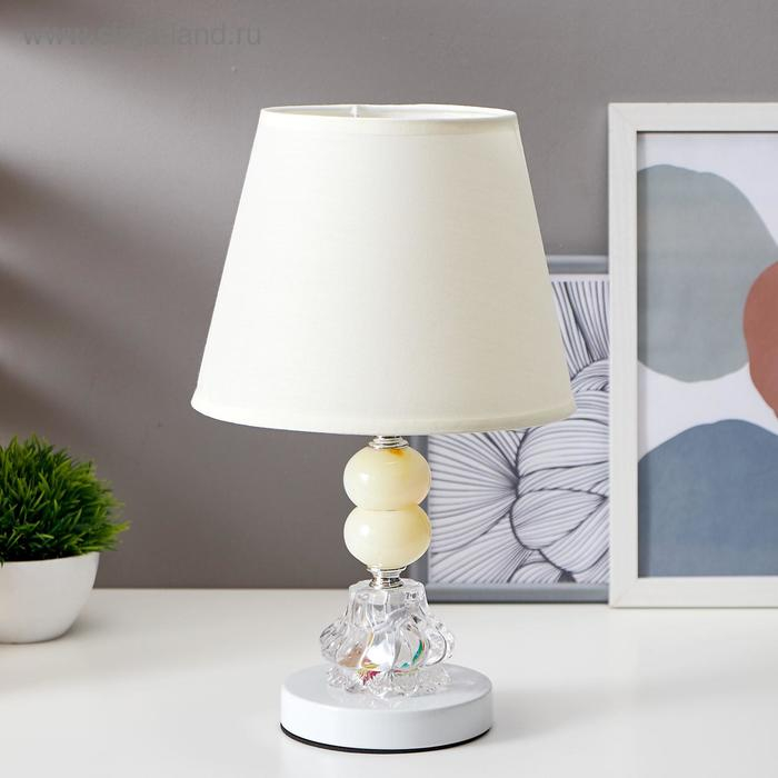 Лампа настольная с подсветкой "Лакрима" 1х40Вт Е27 белый 21х21х36 см RISALUX