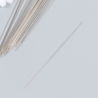Иглы металл для бисера в стеклянной колбе тонкие набор 30 шт &Oslash; 0,7х118 мм 1,5х1,5х14 см
