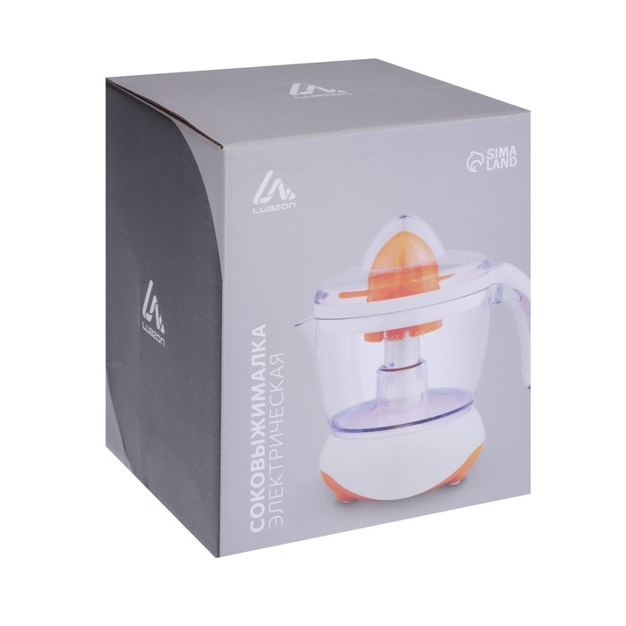 Соковыжималка Luazon LJE-001, для цитрусовых, 40 Вт, 0,7 л, бело-оранжевая Соковыжималка Luazon LJE-001, для цитрусовых, 40 Вт, 0,7 л, бело-оранжевая