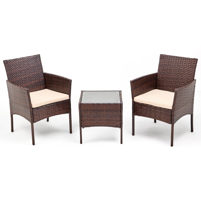 Набор садовой мебели: 2 кресла 57 x 59 x 81 см, стол 40 x 40 x 45 см Набор садовой мебели: 2 кресла 57 x 59 x 81 см, стол 40 x 40 x 45 см