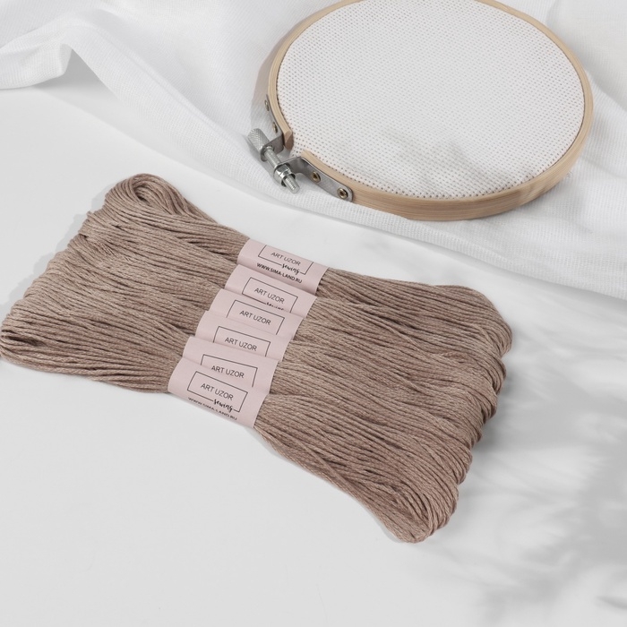 Набор ниток мулине №841, 8 &plusmn; 1 м, 6 шт, цвет бежево-коричневый