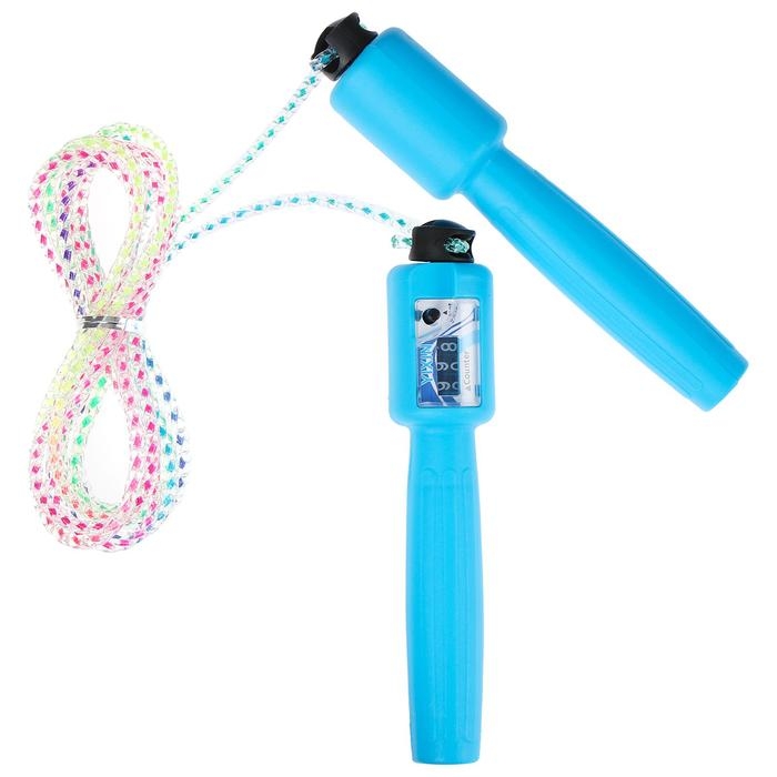 Скакалка со счётчиком, 2,55 м, цвета МИКС Скакалка со счётчиком, 2,55 м, цвета МИКС