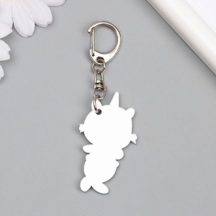 Брелок акрил Брелок акрил "Котик-русалка" 5,1х2,8 см