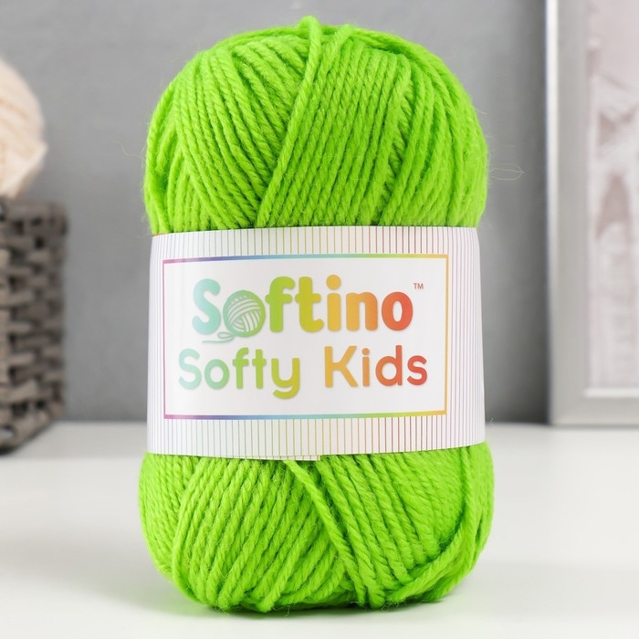 Пряжа 100% акрил "Softy Kids" 90м &plusmn;5м 50 гр цвет 47 лайм