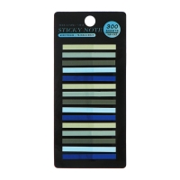 Блок-закладка с липким краем пластик 20л х 15 штук, 5 цв. син/зел, 45мм х 4мм  CALLIGRATA