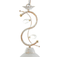 Светильник BayerLux 59301/1 E27 40Вт белый с золотой патиной 15,5х15,5х32 см