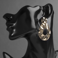 Серьги металл &laquo;Атмосфера&raquo; капля, цвет золото