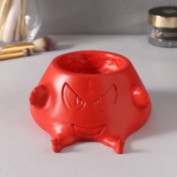 Предмет интерьера "Злобный смех" 6,5*12,5см красный