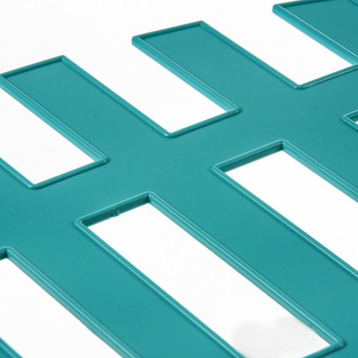 Ограждение декоративное, 35&times;210 см, 5 секций, пластик, бирюзовое, RENESSANS, Greengo