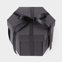 Коробка-сюрприз раскладушка, Черная Коробка-сюрприз раскладушка, Черная