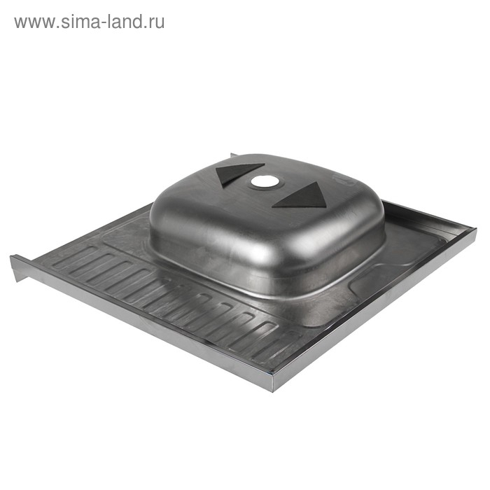 Мойка кухонная Мойка кухонная "Владикс", накладная, без сифона, 60х60 см, левая, нержавеющая сталь 0.4 мм