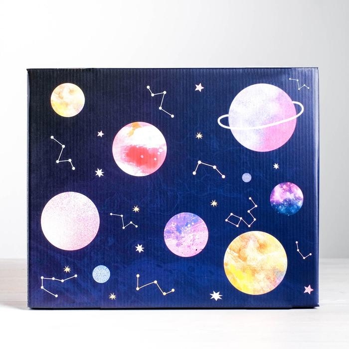 Коробка подарочная складная, упаковка, &laquo;Космос&raquo;, 31 х 25.5 х 16 см