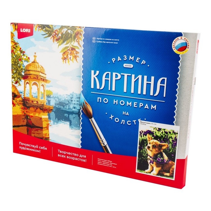 Картина по номерам &laquo;Милый корги&raquo;, холст на подрамнике, 30 &times; 40 см