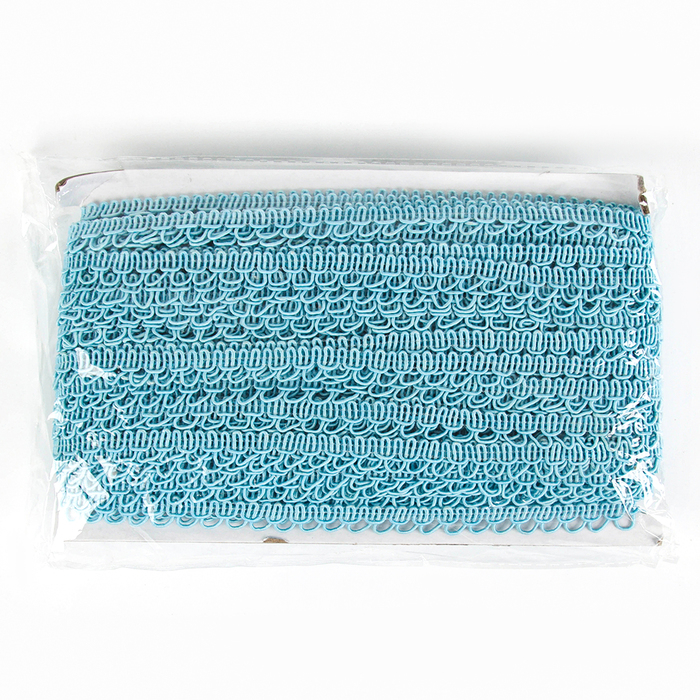 Тесьма &laquo;Фестоны&raquo;, ширина 1,3 см., в упаковке 50 м., голубая