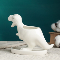 Горшок "Тирекс" белый, 14х6,5х11см