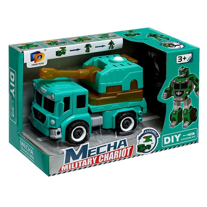 Конструктор винтовой &laquo;Военная техника&raquo;, 2 в 1 робот-машина