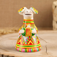 Филимоновская игрушка колокольчик &laquo;Собачка&raquo;