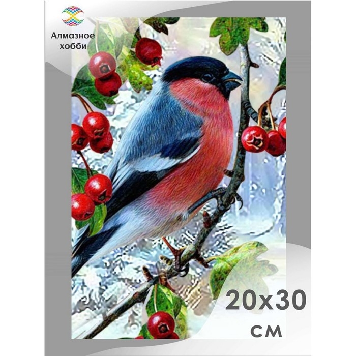 Алмазная мозаика &laquo;Зимняя птичка&raquo;, 20 &times; 30 см
