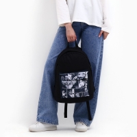 Рюкзак школьный молодёжный «Аниме», 33х13х37, отдел на молнии, н/карман, чёрный Рюкзак школьный молодёжный «Аниме», 33х13х37, отдел на молнии, н/карман, чёрный