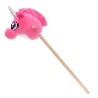 Мягкая игрушка «Единорог-скакун», на палке, цвет розовый Мягкая игрушка «Единорог-скакун», на палке, цвет розовый