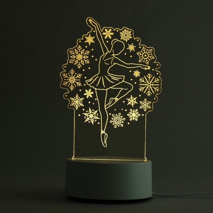 Светильник новогодний из акрила &laquo;Новый год: Верь в мечту&raquo;, 11,7 х 22 см, модель GBV-0122