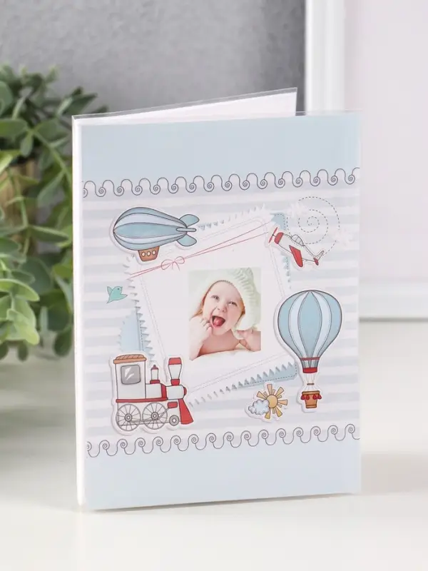 Фотоальбом 36 фото 10X15см, "Ребёнок", голубой, ПП карм.,мягкая обложка