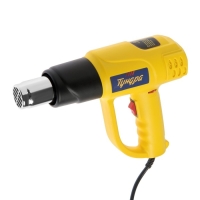 Строительный фен ТУНДРА, 2000 Вт, 250-500 л/мин, плавная регулировка 60-600 &deg;С, ЖК-дисплей