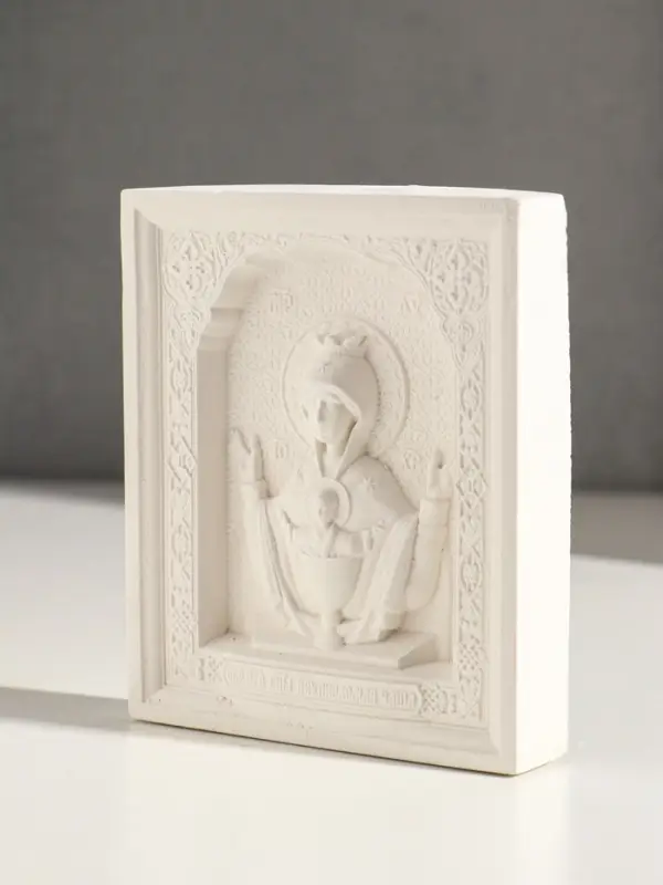 Икона с подвесом "Неупиваемая чаша" размер 12х10х2 см, гипс