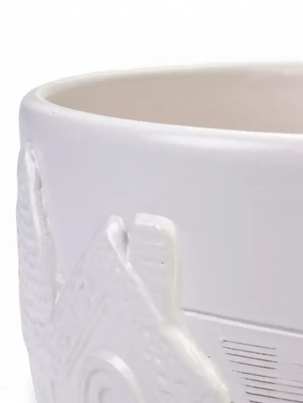 Горшок цветочный с поддоном 5 л, d122/h19,5 см белый керамика, "Голландия" (М)