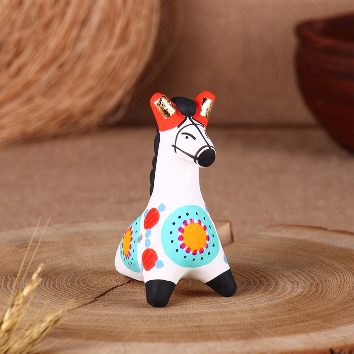 Дымковская игрушка &laquo;Свистулька Лошадка&raquo; 8&times;9&times;4 см, микс