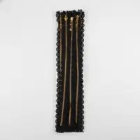 Молния металлическая, №3, неразъёмная, замок автомат, 30 см, чёрная