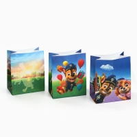 Набор крафтовых пакетов со стикерами, Щенячий патруль, 18х22х12 см