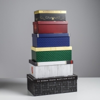 Набор подарочных коробок 6 в 1 &laquo;Алкогольный&raquo;, 20 х 12,5 х 7,5 - 32,5 х 20 х 12,5 см , Новый год