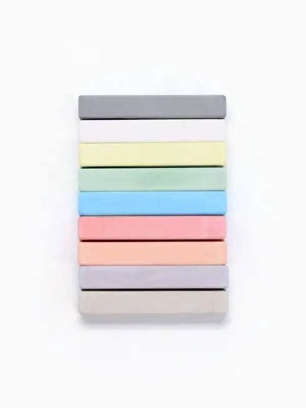 Мелки цветные школьные 9 шт. &laquo;Синий трактор&raquo;, прямоугольные