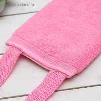 Мочалка-лента для тела Доляна &laquo;Нежность&raquo;, хлопковая, 40&times;11 см, цвет МИКС