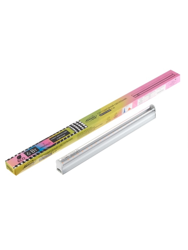 Фитосветильник для растений Luazon, светодиодный, 6 Вт, 300 мм, IP20, 220 В, мультиспектральный