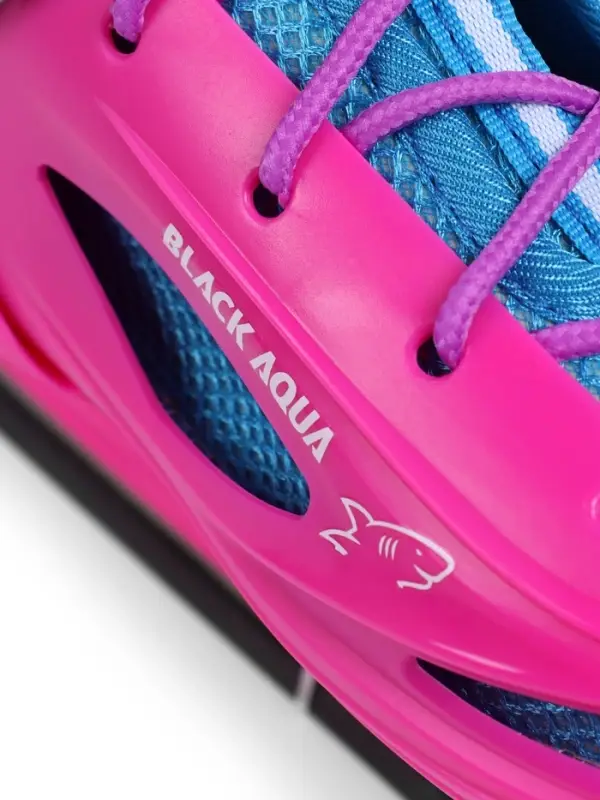 Коньки детские раздвижные BlackAqua, р. 30-33, для фитнеса, с роликовой платформой, мультиколор