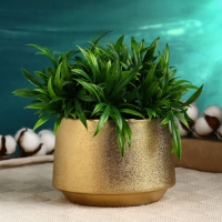 Кашпо "Золотое" 14,5х14,5х10см Кашпо "Золотое" 14,5х14,5х10см