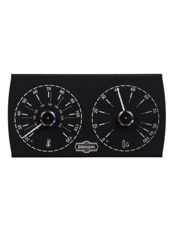 Термометр-гигрометр для бани и сауны, металлический, аллюминий, "Добропаровъ"