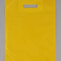 Пакет полиэтиленовый с вырубной ручкой, Желтый 30-40 См, 70 мкм
