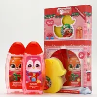 Подарочный набор для девочки &laquo;Для тебя&raquo;: пена для купания, шампунь для волос и мочалка утка, Чистое счастье