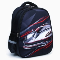 Рюкзак школьный каркасный 39&times;30&times;14 см &laquo;Машина&raquo;