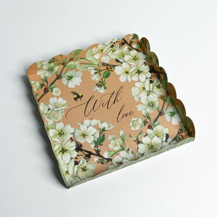 Коробка для печенья, кондитерская упаковка с PVC крышкой, «Пчёлка», 21 х 21 х 3 см Коробка для печенья, кондитерская упаковка с PVC крышкой, «Пчёлка», 21 х 21 х 3 см