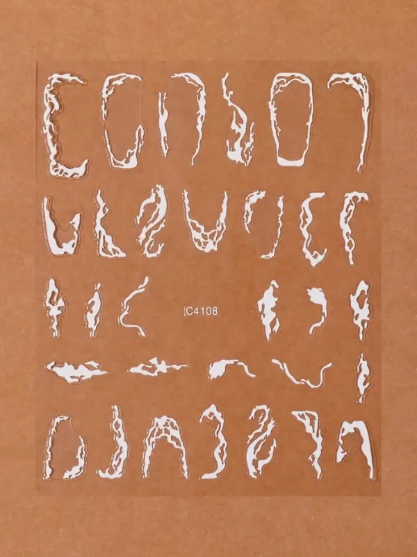 Наклейки для ногтей &laquo;Вуаль&raquo;, белые