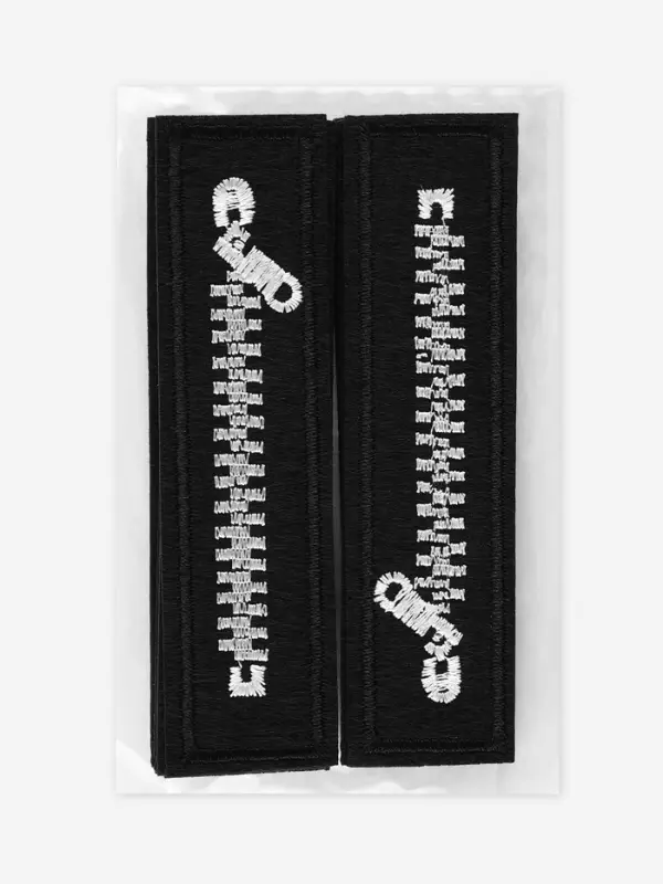 Термоаппликация &laquo;Молния&raquo;, 10&times;2.5 см, чёрная, белая