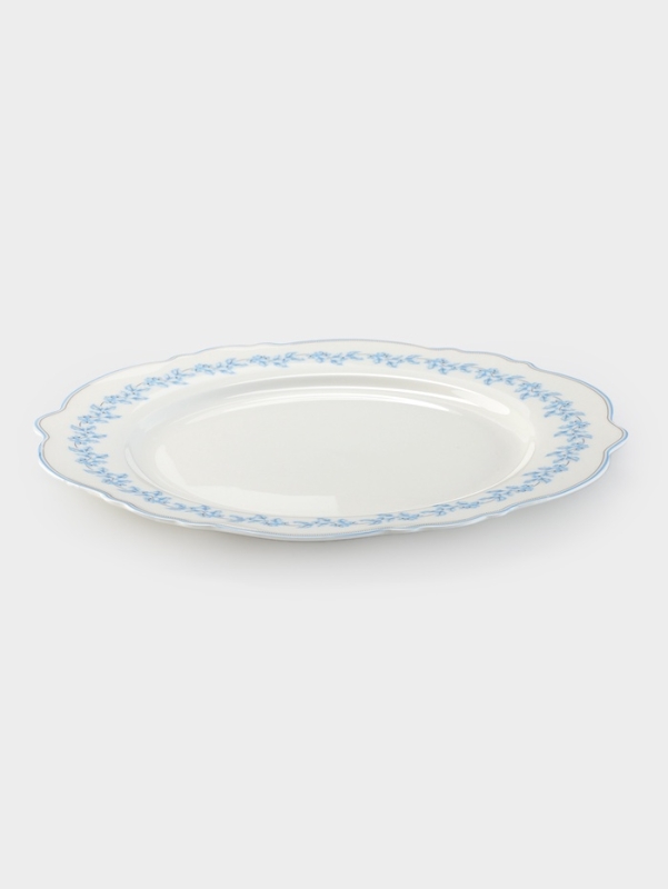 Тарелка WY Royal blue, d=26.5 см, фарфор, белая