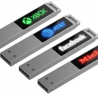 Флешка markBright с зеленой подсветкой, 32 Гб